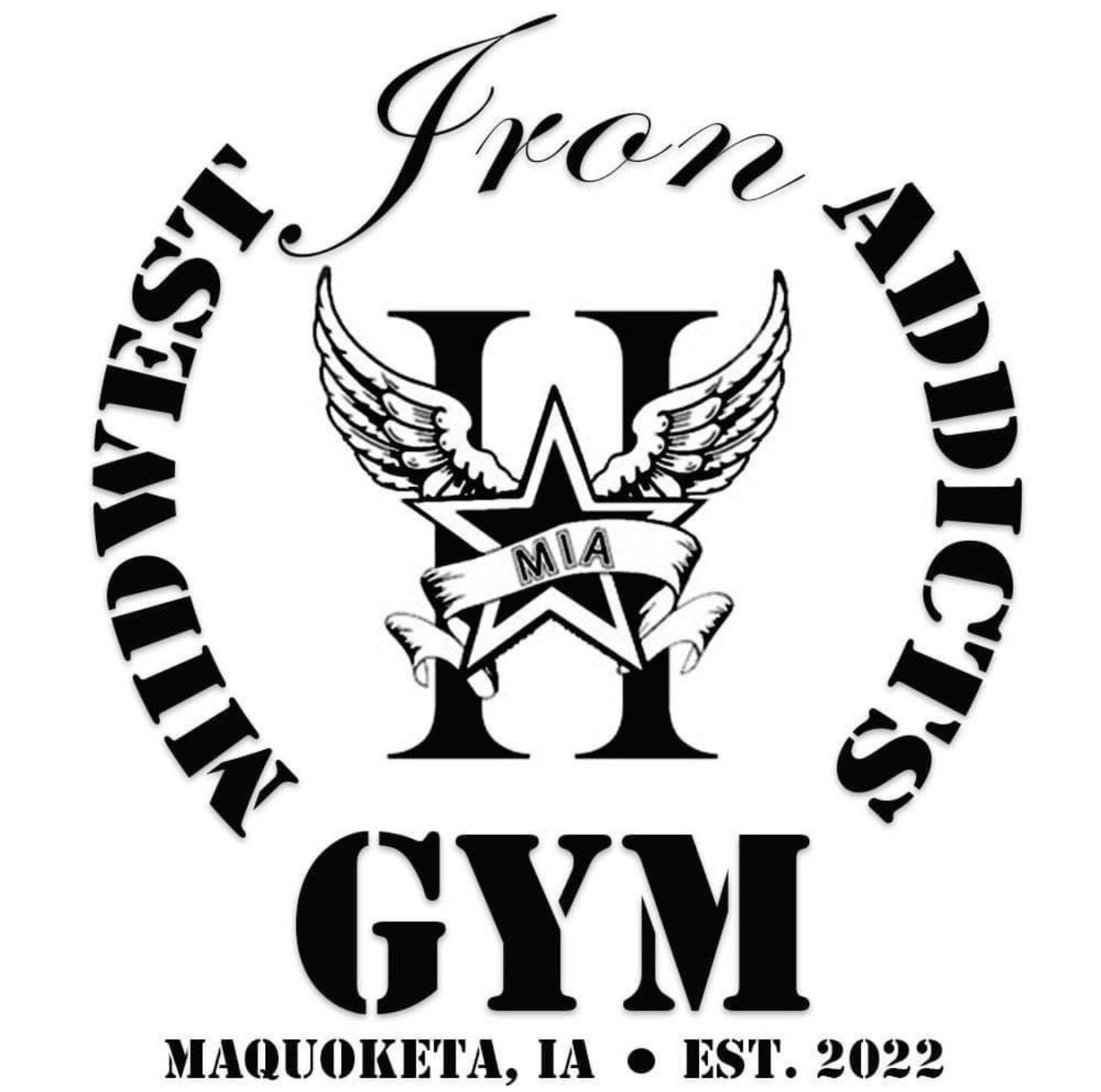 Midwest Iron Addicts Maquoketa logo